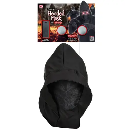 Gezichtsmasker Met Kap En Lichtgevende Rode Ogen