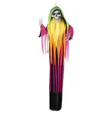Hangdecoratie Flying neon reaper (120cm)