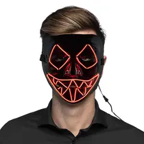 Halloween LED masker Killer Smile Rood