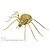 Glitter spin goud 6,5cm