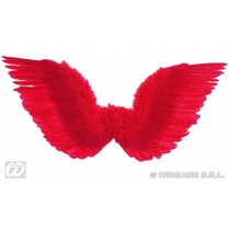 Gevederde vleugels rood 86x31cm