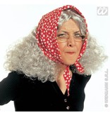 Oma-Heksenpruik met hoofddoek