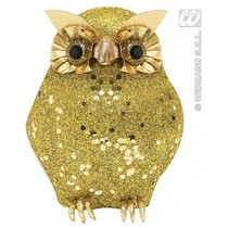 Glitter uil goud 10,5cm