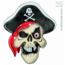 Stoffen wanddecoratie piratenschedel