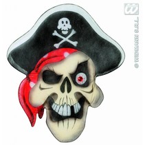 Stoffen wanddecoratie piratenschedel