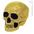 Glitter schedel goud 19cm
