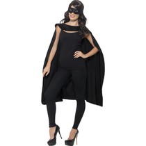 Superhero cape met masker zwart