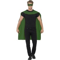 Superhero Cape met masker groen