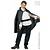 Zwarte cape kind 90cm