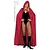 Fluwelen cape met kap Burgundy 150cm