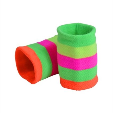 80's polsband Multikleur neon