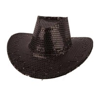 Hoed Cowboy Sequin Zwart