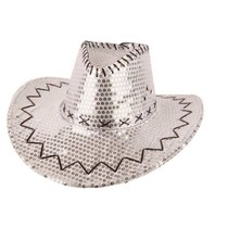 Hoed Cowboy Sequin Zilver