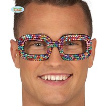 Disco Bril multikleur glinsterend