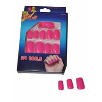 Nagels fluor roze