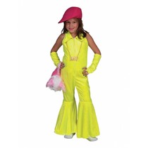 Geel Disco Jumpsuit Meisje Kostuum