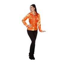 Dames Ruche Blouse Oranje