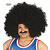 Grote Afro Pruik Mario Zwart