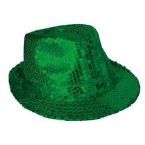 Disco Hoed met Pailletten Groen