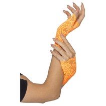 Handschoenen Neon Oranje Kant