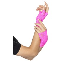Handschoenen Neon Roze Kant