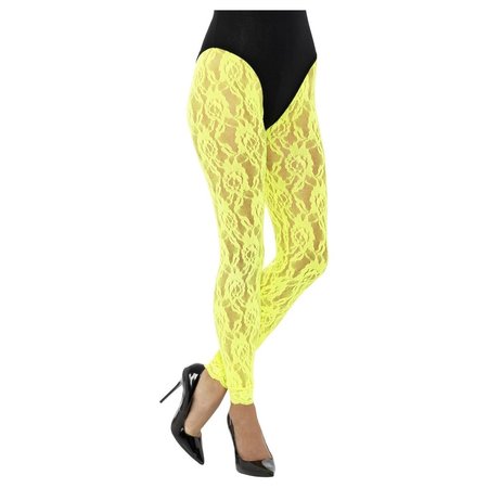 Legging Neon Geel Kant