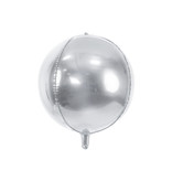 Folie Ballon Bal Metallic Zilver 40cm