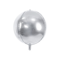 Folie Ballon Bal Metallic Zilver 40cm