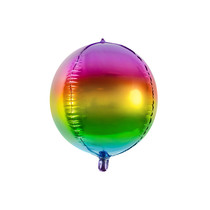 Folie Ballon Bal Metallic Regenboog 40cm