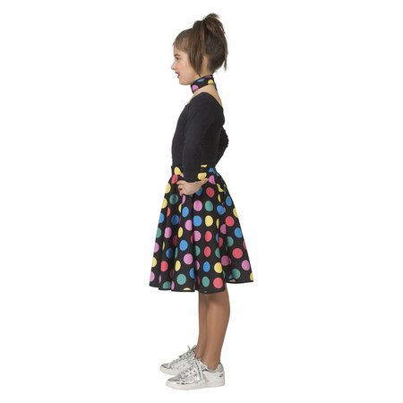 Rock 'n Roll Gestippelde Rok Meisje