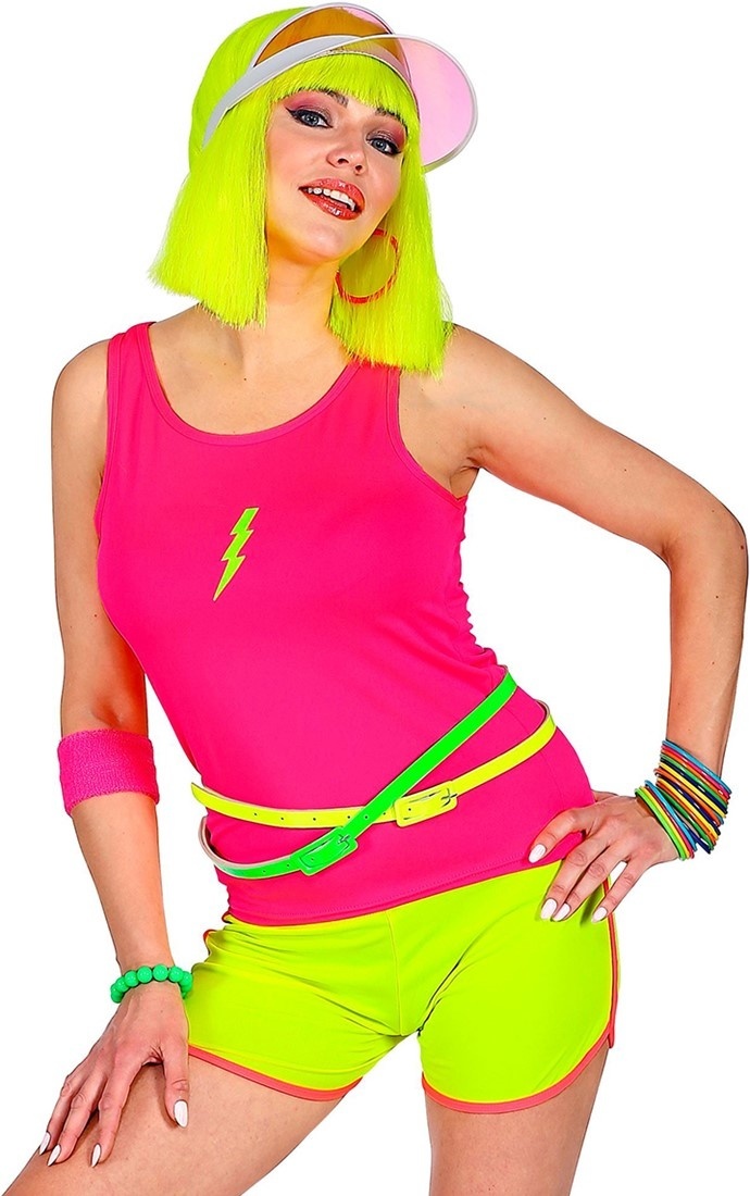 gans wond dauw 80's Top Neon Roze | Discokleding.com