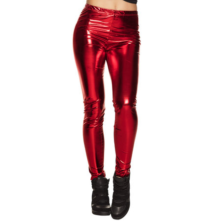 Legging metallic rood