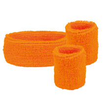 Set zweetband oranje 3 stuks