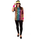 Fout T-Shirt Neon Panterprint Volwassenen