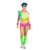Aerobic Party Outfit Tie Dye Neon Dames