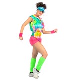 Aerobic Party Outfit Tie Dye Neon Dames