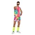 Aerobic Party Outfit Tie Dye Neon Heren