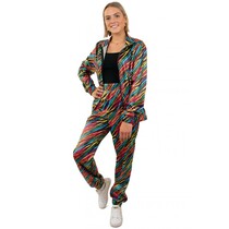 Trainingspak Dames 80`s Zebra Rainbow