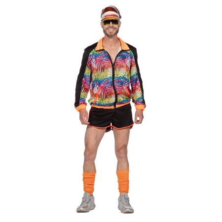 Trainingspak Dierenprint Regenboog Kort Man
