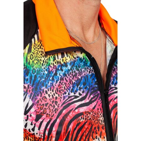 Trainingspak Dierenprint Regenboog Kort Man