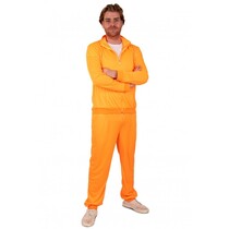 Trainingspak heren neon oranje