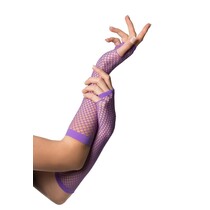 Vingerloze Handschoenen Lang Visnet Paars