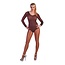 Visnet Bodysuit Donker bruin