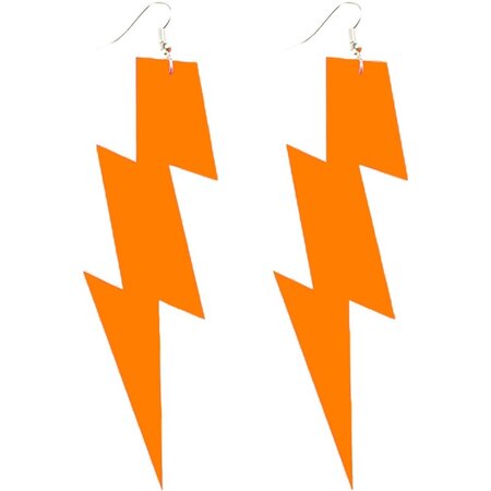 Eightees Oorbellen Flash neon oranje
