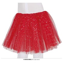 Tutu Rood Met Zilveren Sterren Kind