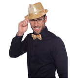 Bril Metallic Goud met glas