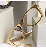Bril Metallic Goud met glas