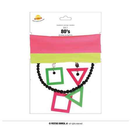 Jaren 80 accessoire set Linda (5-delig)