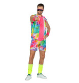 Aerobic Party Outfit Tie Dye Neon Heren