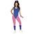 Foute Gymnast Dames Kostuum Blauw/Roze